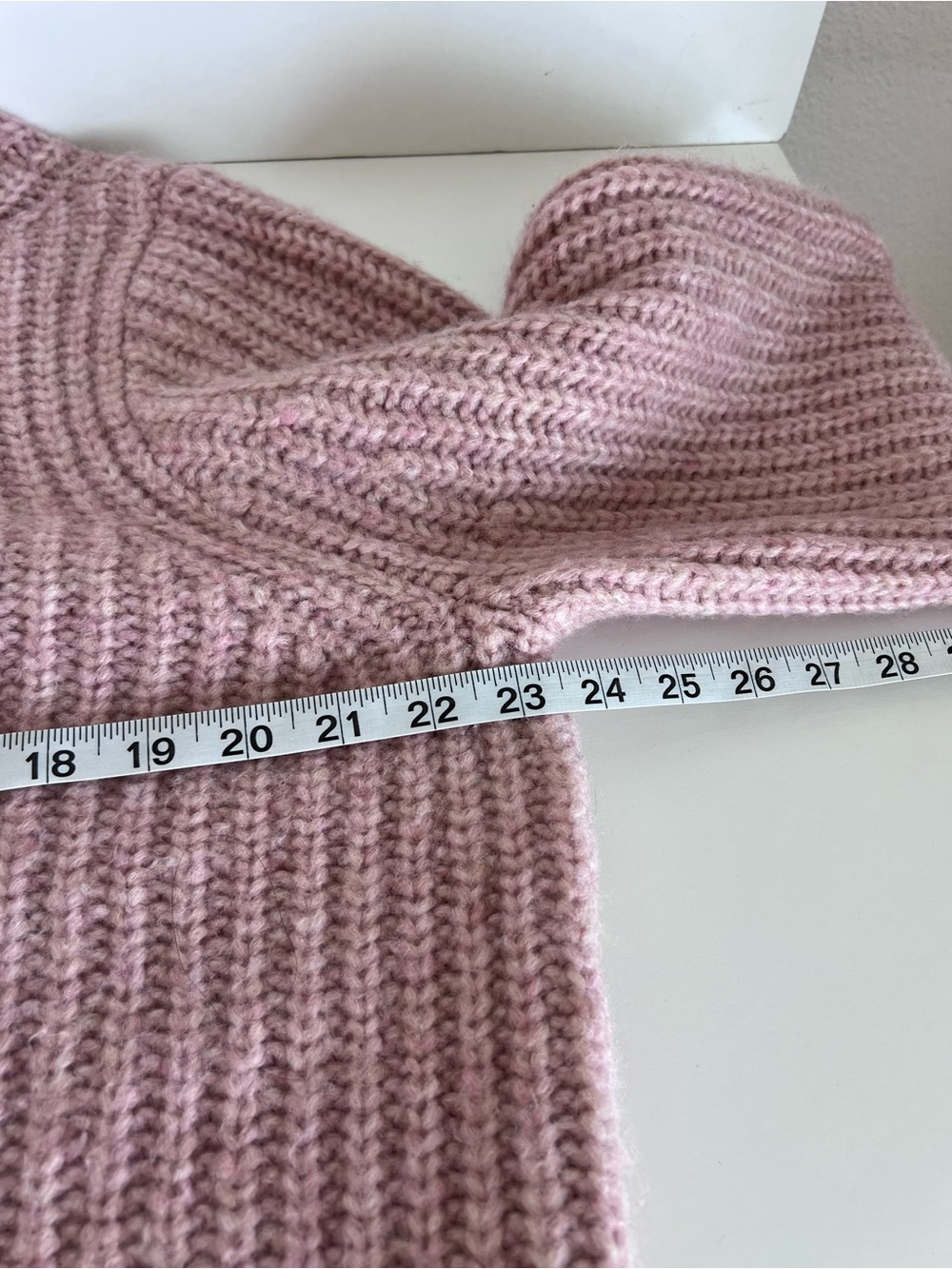 Madewell Women's Loretto Mockneck Wool Blend Sweater Blush Pink Wool Cozy - Picture 6 of 7